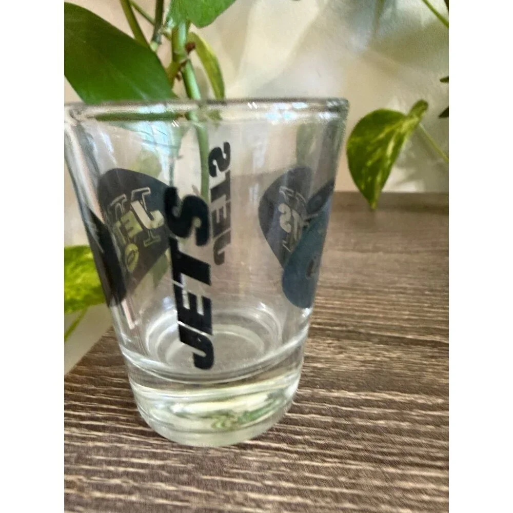JETS football shot glass